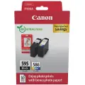 Canon PG-595 / CL-586 photo value pack - Noir + 3 couleurs - Cartouche d'encre - Multipack