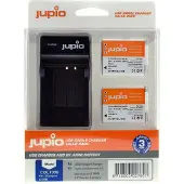 Jupio Set 2x Li-90B/92B 1270mAh batterie et chargeur pour Olympus