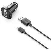 Cellularline Kit chargeur de voiture, Adaptateur pour véhicule, Noir