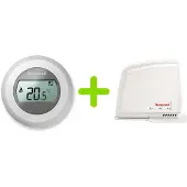 Honeywell État thermique à modulation ronde connectée - Bedraad, Thermostat, Blanc