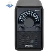 Sangean WR-15 BT, retro radio, BT, highgloss zwart