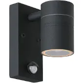 Lucide Arne LED Applique Noir avec Détecteur de mouvement S