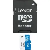 Lexar Carte mémoire microSDXC UHS-I 300x 64 GB Class 10 + adaptateur