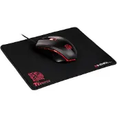 Tt eSPORTS Talon X + tapis de souris (Filaire), Souris, Noir, Rouge