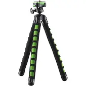 Mantona Trépied - - Flex 1-4 pouce - Hauteur 10-27 cm - Vert - Pour smartphones et GoPro