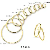 TFT Ohrringe Rundrohr - 20 mm - Gold, (Or jaune)