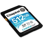 Kingston SDG/512GB carte SDXC Canvas Go 90R/45W CL10 U3 V30