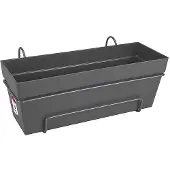 Elho Pot de Plante Rectangulaire en Plastique Elho Gris Foncé 50cm