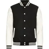 Urban Classics Veste mi-saison 'Oldschool' noir / blanc