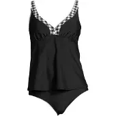 LASCANA Tankini gris / noir / blanc