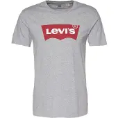 Levi's T-Shirt gris chiné / rouge cerise / blanc