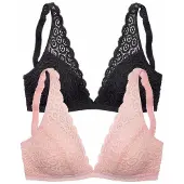 Petite fleur Soutien-gorge rose / noir