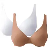 Nuance Soutien-gorge marron / blanc