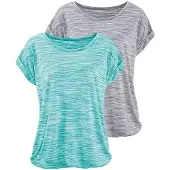 Beach time T-shirt turquoise / gris chiné