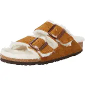 Birkenstock pour femme. 1001135 Sandales en cuir marron Arizona Shearling (36), Plat, Aucun, Casuel