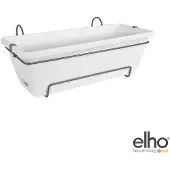 Elho Pot de Plante Rectangulaire en Plastique Elho Blanc de 80 cm