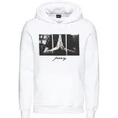 Mister tee Sweat-shirt 'Pray' gris / noir / blanc