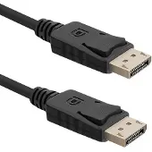 Qoltec DP v1. / DP v1. DisplayPort Noir (2 m), Câble vidéo, Noir