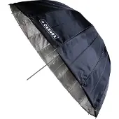 Caruba Parapluie réflecteur profond Argent/Noir 85cm