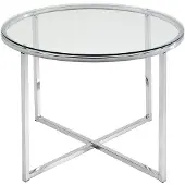 Ebuy24 Cape Table d'angle Ø55cm clair.