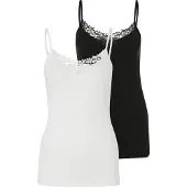 ONLY Haut 'ONLKira' noir / blanc