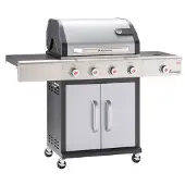 Landmann triton PTS 4.1 Grill Chariot Gaz Noir, Acier inoxydable 3500 W