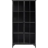 Nordal Armoire Downtown en fer - noir 97x44x184cm