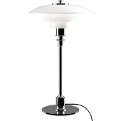 Louis Poulsen Lampe de table en verre PH 3½-2½ chrome