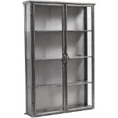 Nordal Armoire murale Downtown en fer - noir 80x20x121cm