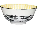 Kitchencraft 4x Bowl, Saladier + bol, Jaune, Noir