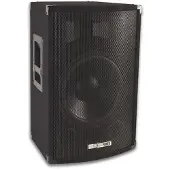 Velleman ENCEINTE SONO NOIRE 12" TRAPEZOIDALE 2 VOIES AVEC GRILLE, 500W