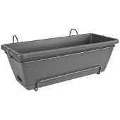 Elho Pot de Fleur Rectangulaire Elho 50 cm Anthracite - Plastique Polypropylène Durable