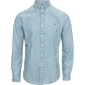 Ralph Lauren Chemise bleu clair / caramel / blanc