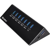 Sandberg 133-82 - Adaptateur Hub 7 ports USB 3.0, noir
