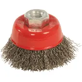 Silverline Brosse boisseau en fil d'acier, ondulée 65 mm