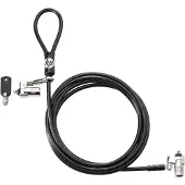 HP Câble de verrouillage à clé Nano Master, 1,83 m, Code, Acier galvanisé, Noir, Métallique, Sécurité notebook, Noir, Gris