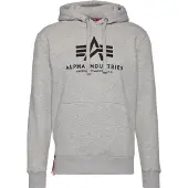 Alpha industries Sweat-shirt gris chiné / rouge sang / noir