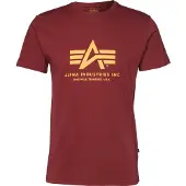 Alpha industries T-Shirt 'Basic Logo' bourgogne