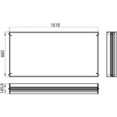 Emco prestige cadre d'encastrement, 1610mm, 989700023