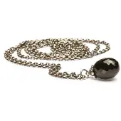 Trollbeads DamenCharmskette 925 Sterling Silber Fantasy mit Onyx 70 cm TAGFA00002 Silver Onyx, (Argent sterling 925)