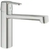 GROHE Mitigeur d'évier Get supersteel, bec mi-haut
