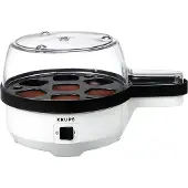 Krups Cuiseur à œufs électrique pour 7 œufs, ustensile de cuisine, 350 watts, F2337010, Blanc/Noir