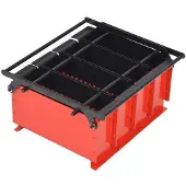 vidaXL BRIQUETEN Press für Papier 38x31x18 cm Stahl schwarz und rot