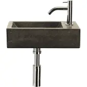 Differnz Lave-mains 40x11x23cm Pierre Naturelle 1 Trou Pour Robinet Bluestone