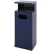 HygieneShopBasics Collecteur de déchets avec toit cendrier, aluminium, Poubelle, Bleu