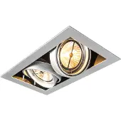 QAZQA Spot encastrable acier AR111 orientable 2 lumières - Oneon