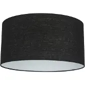 QAZQA Abat-jour en tissu noir 50/50/25