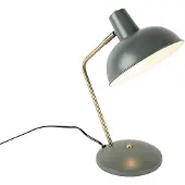 QAZQA Lampe de table rétro verte avec bronze - Milou