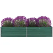 vidaXL Lit surélevé de jardin Acier galvanisé 240x80x45 cm Vert
