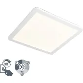 TRIO Reality Camillus Plafonnier Salle De Bain Carré Moderne Camillus 40cm Blanc 3000k Ip44